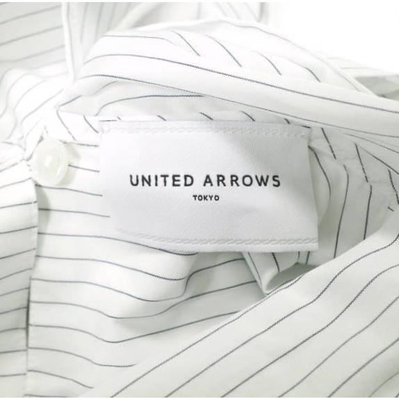 UNITED ARROWS ユナイテッドアローズ 25SS 日本製 ビッグリボンボウタイブラウス 1521-215-1505 38 WHITE/NAVY STRIPE 長袖 シャツ g23489 |  | 03