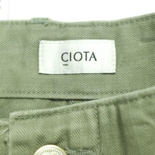 CIOTA シオタ 日本製 ストーンバイオウォッシュ加工 スビンコットン ヘリンボンベイカーパンツ PTLM-117M-SB 6(L) OLIVE ボトムス g23500 |  | 03