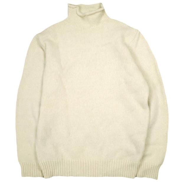 KATO カトー モックネックニット KN531121-150501 L IVORY セーター ウール ハイネック プルオーバー トップス g23501 | 