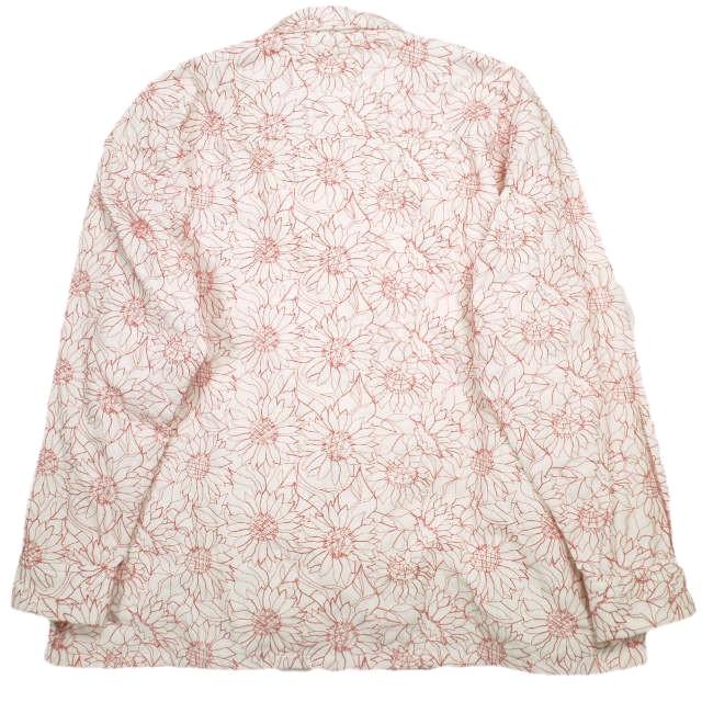 SYUMAN. シュウマン 23SS 日本製 Sunflower Open Collar Shirts ひまわり刺繍 オープンカラーシャツ AD23ss-06 1 WHITE/RED 定価55,000円 |  | 01