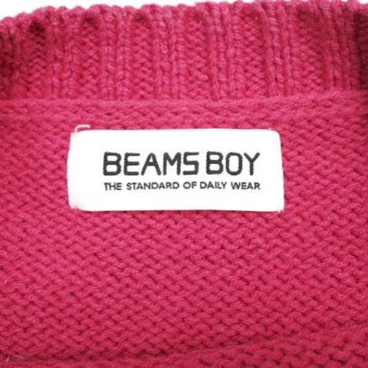 BEAMS BOY ビームスボーイ コットンアクリルガンジーニット 13-15-0709-126 Free FUCHSIA セーター 長袖 プルオーバー トップス g23533 |  | 03