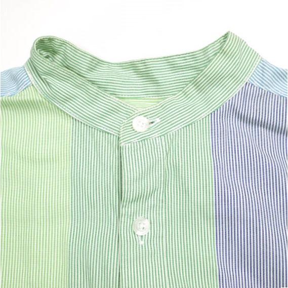 BEAMS BOY ビームスボーイ マルチストライプスタンドカラーワンピース 13-26-0870-195 Free Murti 長袖 シャツ ロング ドレス トップス |  | 03