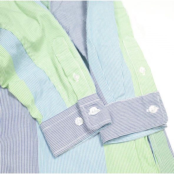 BEAMS BOY ビームスボーイ マルチストライプスタンドカラーワンピース 13-26-0870-195 Free Murti 長袖 シャツ ロング ドレス トップス |  | 04