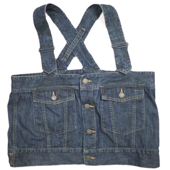 BEAMS BOY ビームスボーイ KUROKI DENIM デニムベスト 13-06-0138-791 Free インディゴ ジレ サスペンダー エプロン トップス g23537 | 