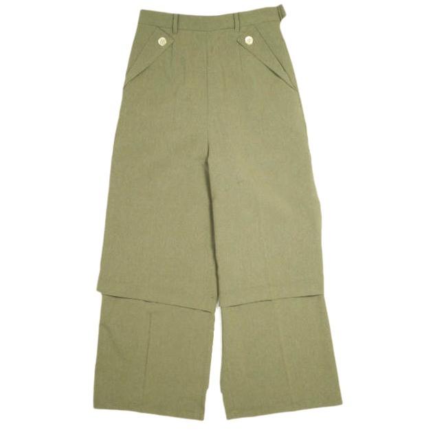 RBS Ray BEAMS アールビーエス レイビームス 24SS レイヤードパンツ 61-23-1088-462 0 MOCHA ワイド スラックス ボトムス g23542 | 