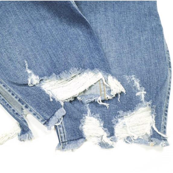 3×1 スリーバイワン 23SS イタリア製 EMPIRE CROP FLARE denim ダメージ加工ストレッチデニムパンツ 23030587002510 29 Indigo AP STUDIO |  | 07