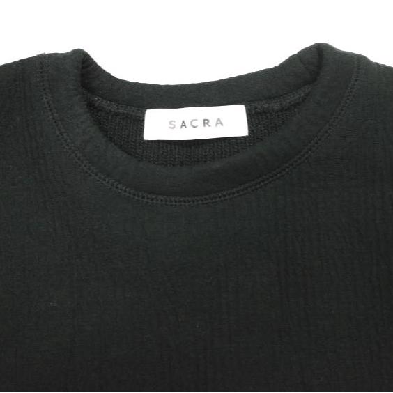 SACRA サクラ 24AW 日本製 WOOLEN COTTON TOP ウールコットントップス 124550091 38 BLACK トレーナー プルオーバー トップス g23586 |  | 04