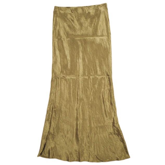 SACRA サクラ 20AW 日本製 ACETATE SATIN SKIRT アセテートサテンロングスカート 120618121 38 キャメル イージー ボトムス g23587 | 