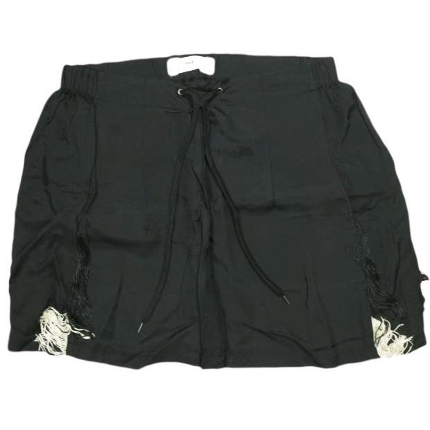 TOGA PULLA トーガ プルラ 日本製 キュプラフリンジミニスカート TP51-FG281 38 ブラック ボトムス g23596 | 