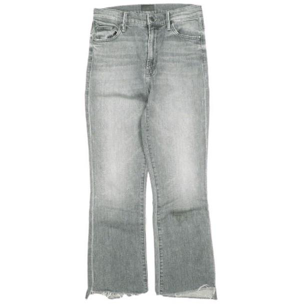 MOTHER マザー アメリカ製 THE INSIDER CROP STEP FRAY カットオフデニムパンツ 1157-743 27 グレー スキニー ジーンズ ジップフライ | 