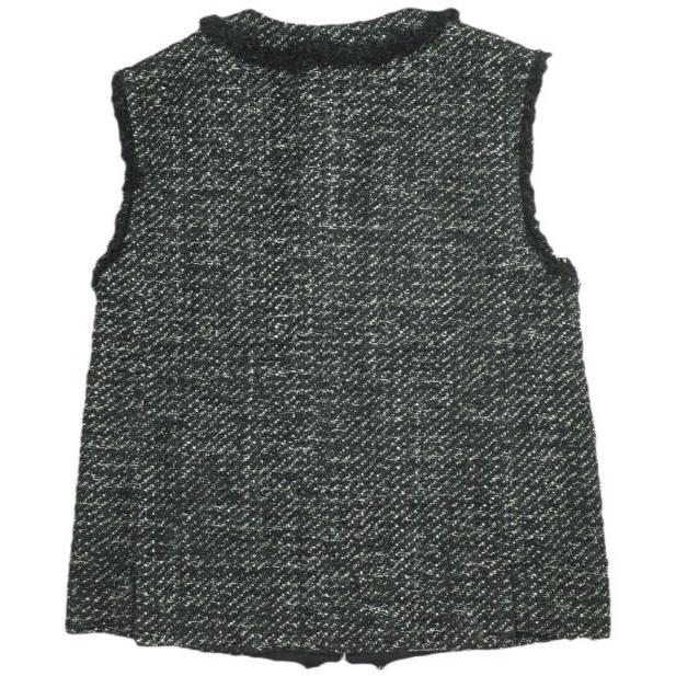 Drawer ドゥロワー 24AW 日本製 FALL1 ツイードフリンジジレ 6522-299-0889 36 Black ジレ ベスト 定価121,000円 トップス g23658 |  | 01