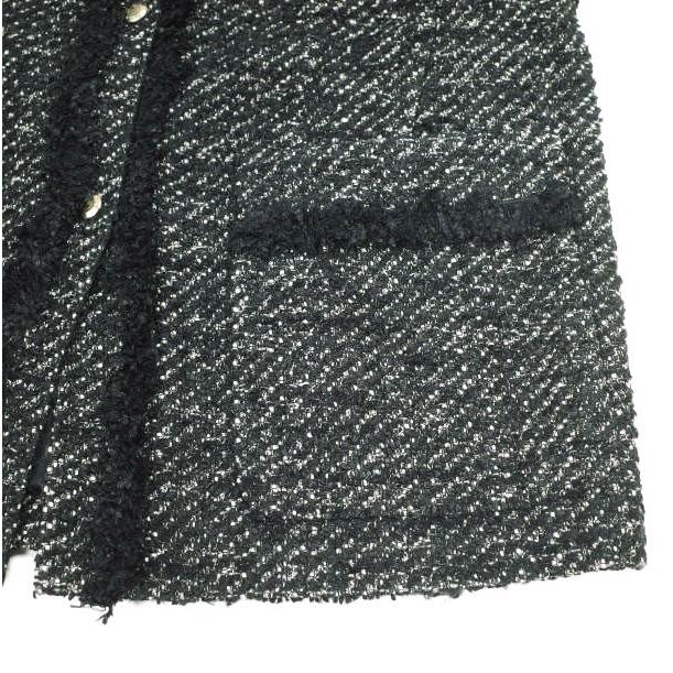Drawer ドゥロワー 24AW 日本製 FALL1 ツイードフリンジジレ 6522-299-0889 36 Black ジレ ベスト 定価121,000円 トップス g23658 |  | 05