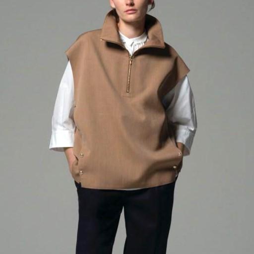 Drawer ドゥロワー 24AW 日本製 FALL2 プルオーバー ウールコットンベスト 6521-234-1272 36 Beige ジレ 定価126,500円 トップス g23659 |  | 02