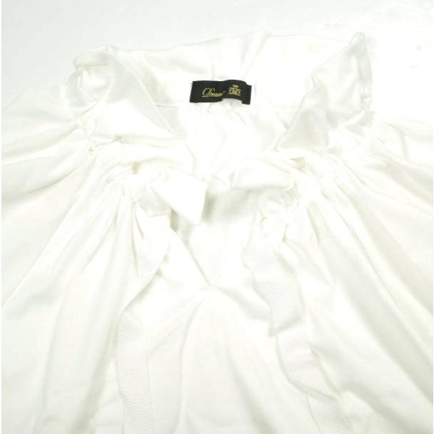 Drawer ドゥロワー 25SS 日本製 M.SUMMER2 ギャザーカラーカットソー