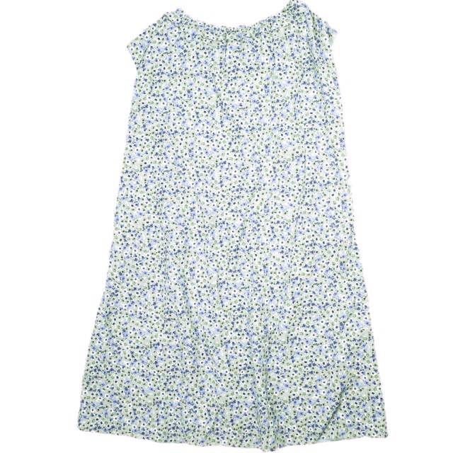 Drawer ドゥロワー 24SS 日本製 PRE2 フラワープリントリボンワンピース 6526-299-1463 36 Blue 花柄 ノースリーブ ドレス 定価160,600円 |  | 01