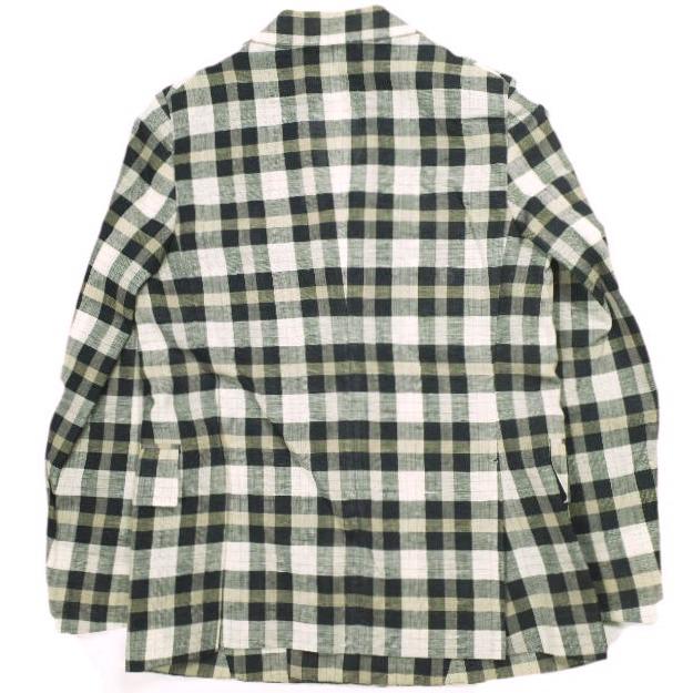 Drawer ドゥロワー 日本製 Loro Piana ネイビータータンテーラードジャケット 6522-299-0567 36 NAVY/BEIGE チェック ダブル 定価154,000円 |  | 01