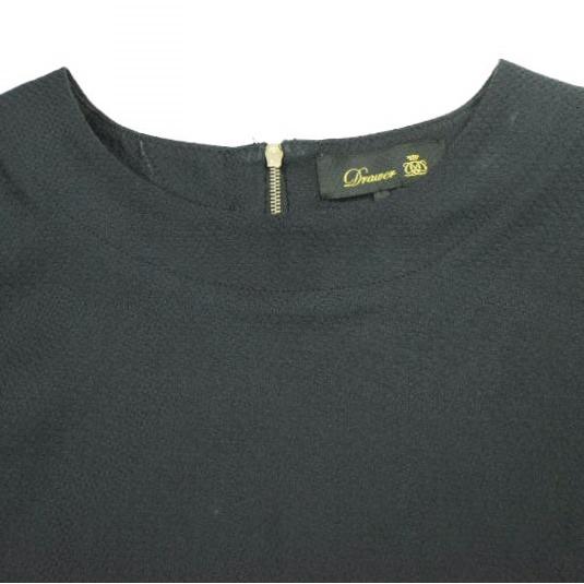 Drawer ドゥロワー 日本製 コットンショートスリーブフレアワンピース 6526-299-1384 36 Dk.Navy ドレス トップス g23675 |  | 03