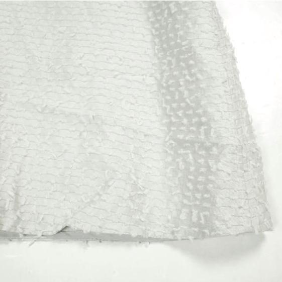 Drawer ドゥロワー 22AW オーガンボーダーラッフルカラーブラウス 6521-299-1017 36 グレー ノースリーブ シルク シャツ 定価79,200円 |  | 06