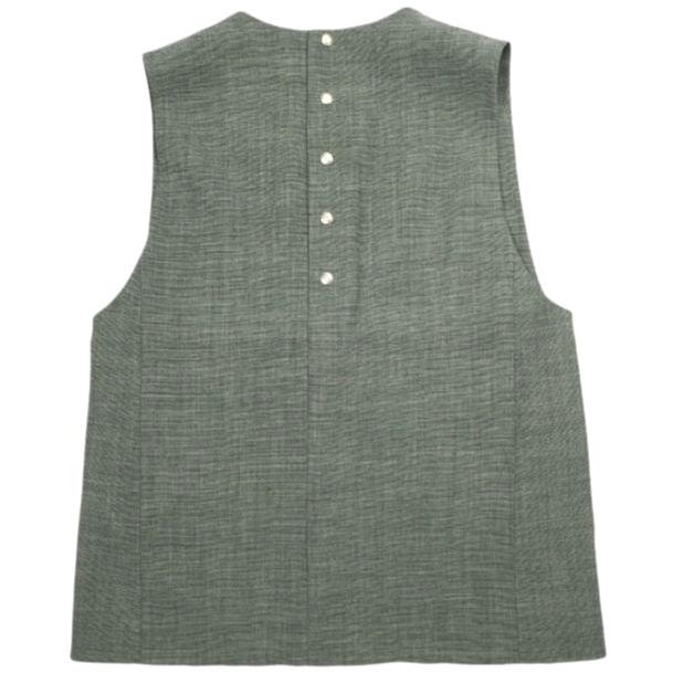 Drawer ドゥロワー 日本製 PRE1 ウールスキッパーヴェスト 2020年モデル 6521-299-0795 36 グレー ジレ ベスト 定価75,900円 g23677 |  | 01