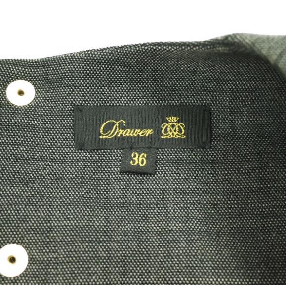 Drawer ドゥロワー 日本製 PRE1 ウールスキッパーヴェスト 2020年モデル 6521-299-0795 36 グレー ジレ ベスト 定価75,900円 g23677 |  | 02