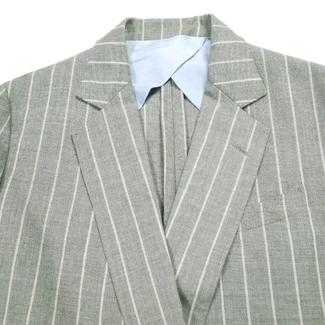 Drawer ドゥロワー 日本製 チョークストライプテーラードジャケット 6522-299-0659 36 ライトグレー ダブル アウター g23678 |  | 03