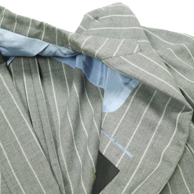 Drawer ドゥロワー 日本製 チョークストライプテーラードジャケット 6522-299-0659 36 ライトグレー ダブル アウター g23678 |  | 06