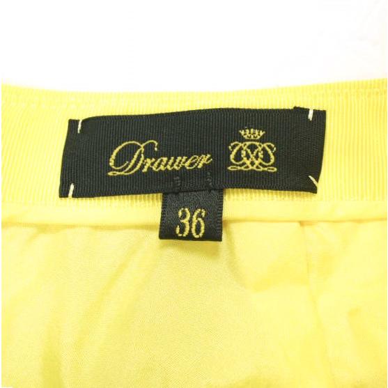 Drawer ドゥロワー 23SS 日本製 バックスリット ブロックチェックロングスカート 6524-299-1718 36 YELLOW タイト 定価75,900円 ボトムス Drawer ドゥロワー 23SS 日本製 バックスリット ブロックチェック