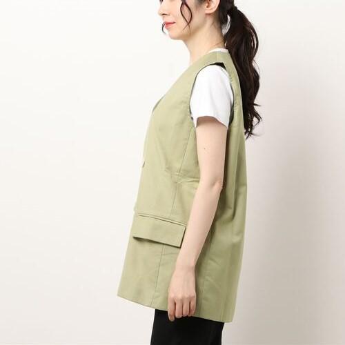 GHOSPELL ゴスペル ダブルブレストノースリーブブレザー 23GH03JKG069GRN S Light Green ジレ ノーカラー ベスト RAY BEAMS SISTER JANE |  | 02