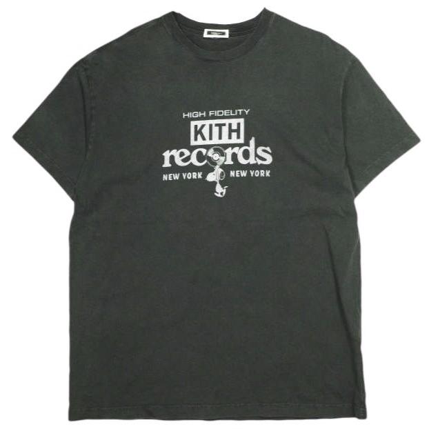 KITH NYC x PEANUTS キスニューヨークシティ ピーナッツ 25SS 別注 Kith Records Vintage Tee キスレコード ヴィンテージTシャツ M Black | 