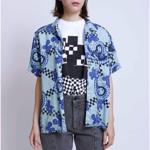 NOMA t.d. ノーマティーディー Paisley Summer Shirt ペイズリーサマーシャツ N25-SH03 3 ターコイズブルー オープンカラー アロハ 開襟 |  | 02