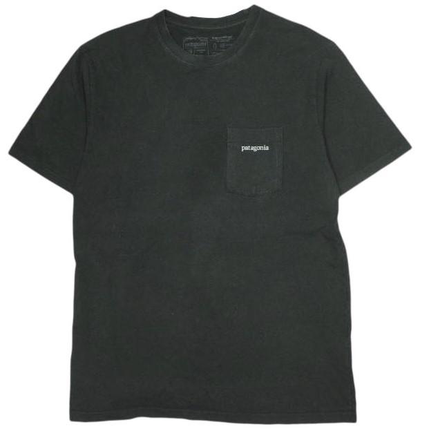 PATAGONIA パタゴニア 19SS Men's Line Logo Ridge Pocket Responsibili-Tee メンズラインロゴリッジポケットTシャツ 38441 M BLACK | 