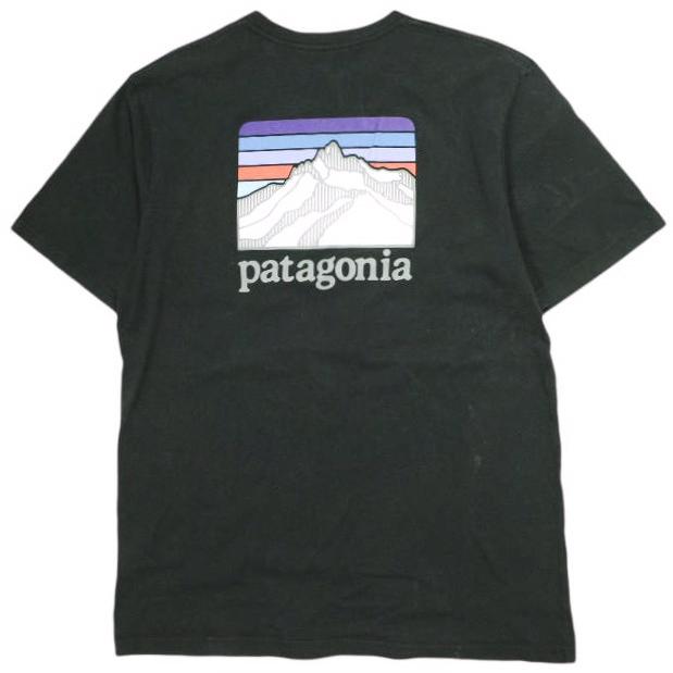 PATAGONIA パタゴニア 19SS Men's Line Logo Ridge Pocket Responsibili-Tee メンズラインロゴリッジポケットTシャツ 38441 M BLACK |  | 01