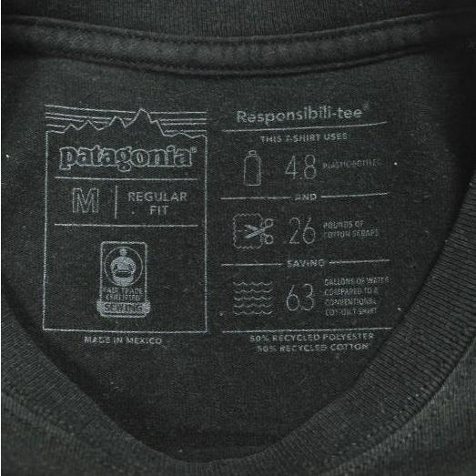 PATAGONIA パタゴニア 19SS Men's Line Logo Ridge Pocket Responsibili-Tee メンズラインロゴリッジポケットTシャツ 38441 M BLACK |  | 02