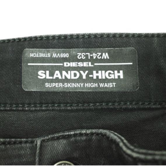 DIESEL ディーゼル SLANDY-HIGH スーパースキニーハイウエストデニムパンツ 24 BLACK ジップフライ ジーンズ ボトムス g23784 |  | 02