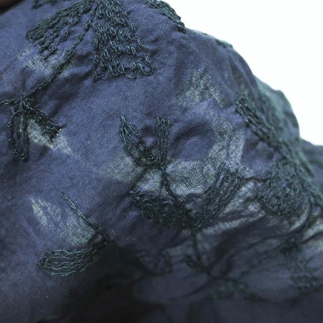 Engineered Garments エンジニアードガーメンツ Flower Embroidered Bandana 花柄刺繍 ハンカチーフ Navy バンダナ ポケットチーフ |  | 03