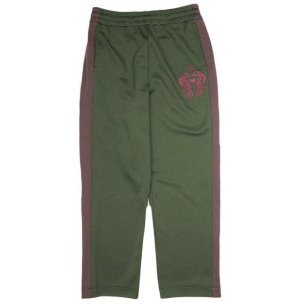 Vivienne Westwood MAN ヴィヴィアンウエストウッドマン 日本製 TWIN EAGLES トラックパンツ 249046 3320 48 OLIVE/BURGUNDY ジャージー | 