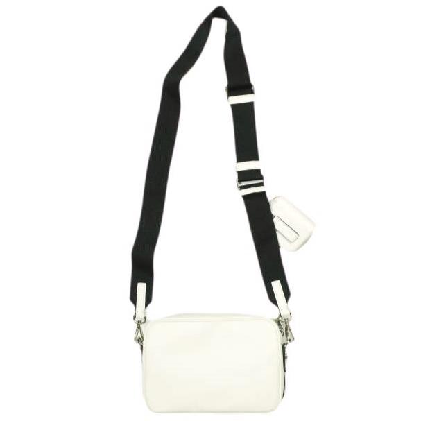 B　【極美品】PRADA　プラダ　サフィアーノ　ショルダー　レザー　ホワイト 新品 PRADA プラダ イタリア製 サフィアーノレザー ショルダーバッグ