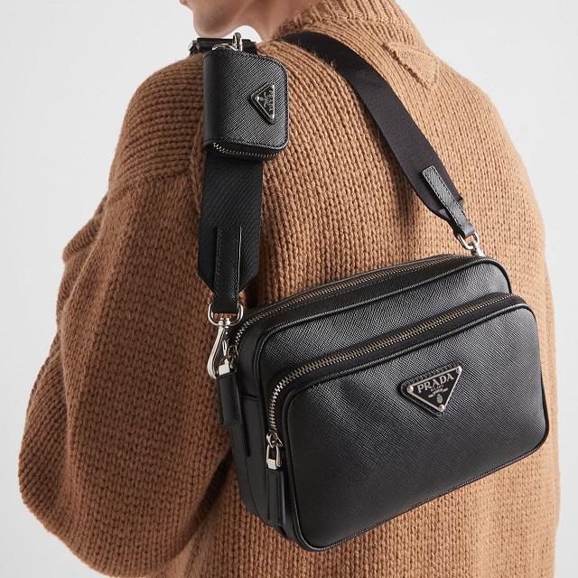 新品 PRADA プラダ イタリア製 サフィアーノレザー ショルダーバッグ