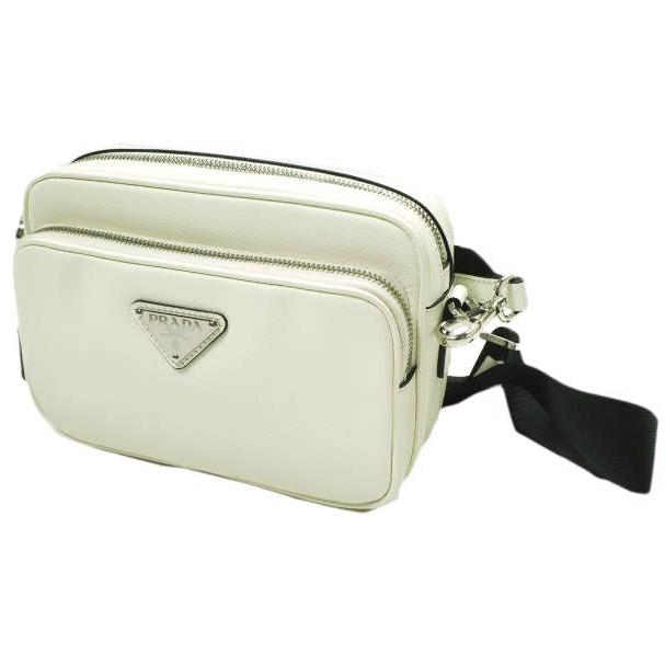 新品 プラダ PRADA ショルダーバッグ サフィアーノ ビアンコ 新品 PRADA プラダ イタリア製 サフィアーノレザー ショルダーバッグ