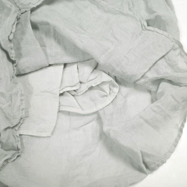 maison de soil メゾンドソイル インド製 コットンリネンギャザースカート 2 グレー ロング イージー ボトムス g23851 |  | 06