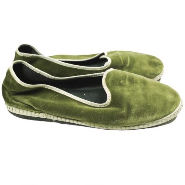 Sciuscia シューシャ イタリア製 TRAGARA ベルベット カンフーシューズ 40(25cm) リーフxフォグ(グリーン) ベロア シューズ g23852 |  | 02