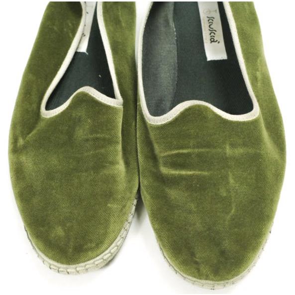 Sciuscia シューシャ イタリア製 TRAGARA ベルベット カンフーシューズ 40(25cm) リーフxフォグ(グリーン) ベロア シューズ g23852 |  | 04