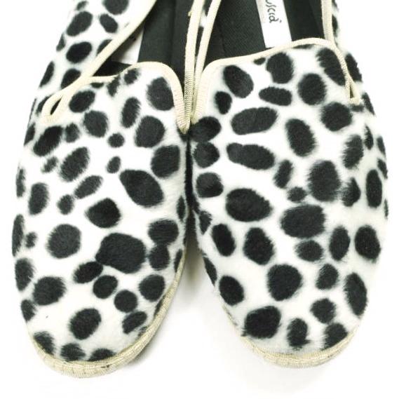 Sciuscia シューシャ イタリア製 TRAGARA DALMATIAN ダルメシアン柄 カンフーシューズ 40(25cm) WHITE/BLACK ベロア シューズ g23853 |  | 04