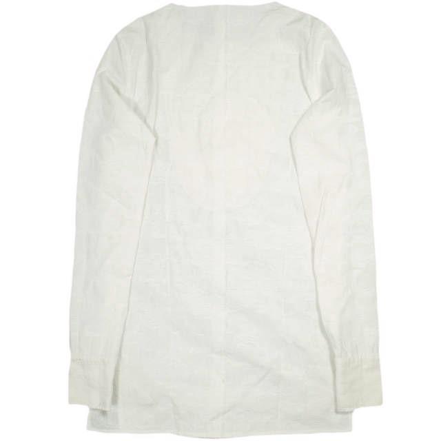 OLUBIYI THOMAS オルヴィトーマス Pleated Bib Shirt ヴィンテージファブリックジャガードプリーツシャツ 2 Off-White ロング プルオーバー |  | 01