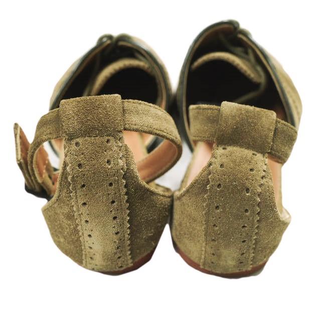 PLUSON SHOE SUPPLY プラソンシューサプライ アンクルストラップ スエードレザーシューズ 37(23.5cm) Brown FOR LADIES 革靴 サンダル |  | 03
