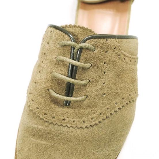 PLUSON SHOE SUPPLY プラソンシューサプライ アンクルストラップ スエードレザーシューズ 37(23.5cm) Brown FOR LADIES 革靴 サンダル |  | 05
