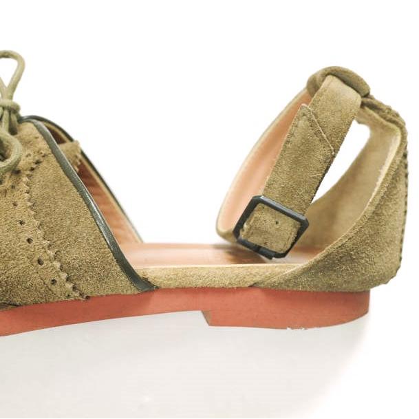 PLUSON SHOE SUPPLY プラソンシューサプライ アンクルストラップ スエードレザーシューズ 37(23.5cm) Brown FOR LADIES 革靴 サンダル |  | 07