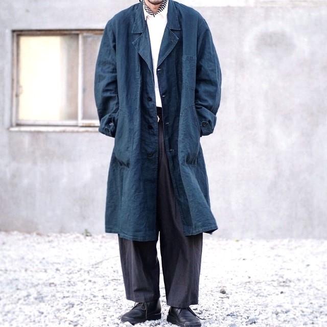 OUTIL ウティ 日本製 MANTEAU PUPILLIN インディゴリネンチェスターコート 2 Black Indigo アウター g23875 |  | 02