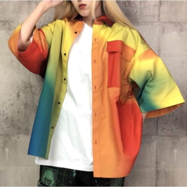 TENDER PERSON テンダーパーソン 22SS 日本製 THERMOGRAPHY SHIRT MORING サーモグラフィー オーバーサイズシャツ GB-TO-4202 4 半袖 |  | 02