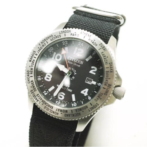 CITIZEN x PORTER シチズン ポーター 別注 GMT WORLD TIME シルバー ブラック文字盤 ウォッチ 腕時計 g23906 |  | 03